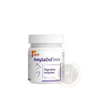 Dolfos AmylaDol mini 90 Viên - Cho mèo và chó có chứa enzyme tiêu hóa tuyến tụy tự nhiên